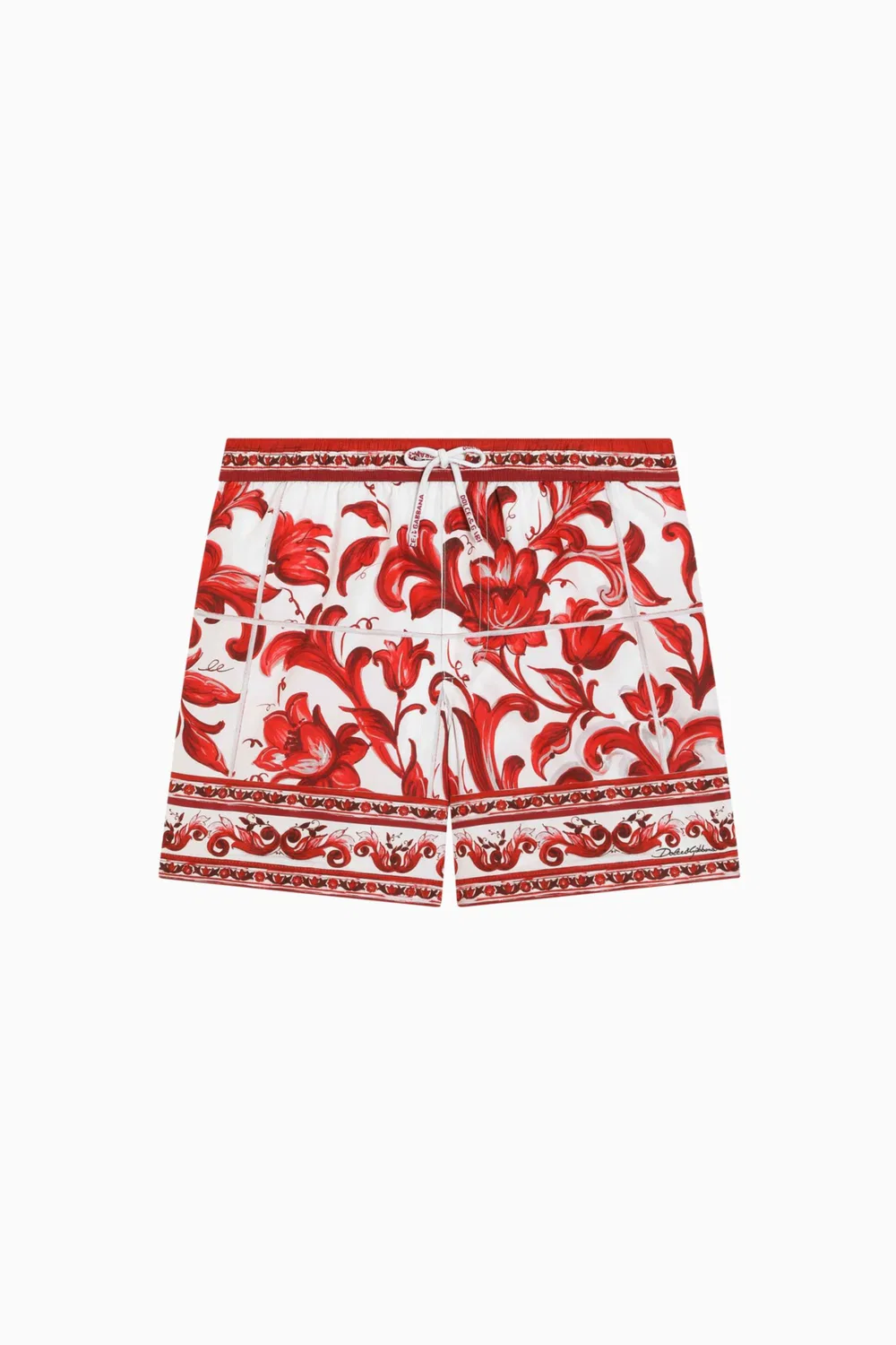 Шорты для плавания с принтом Majolica Dolce & Gabbana