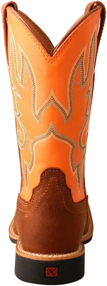 Детские сапоги для девочек с квадратным носком Top Hand Twisted X, Tan Orange — фото 4
