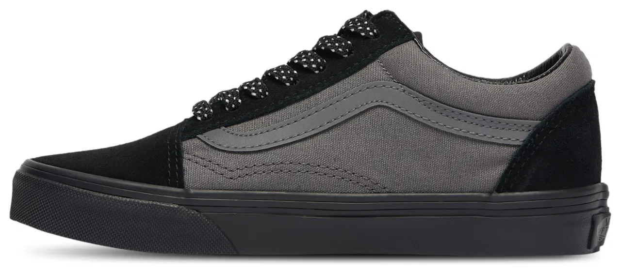 Кеды для мальчиков Old Skool Vans, цвет Grey/Reflective Silver/Black — фото 2