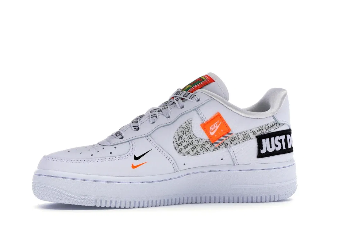 Детские кроссовки Lifestyle с принтом Nike Air Force 1 Low Nike, White/Total Orange-Black — фото 3