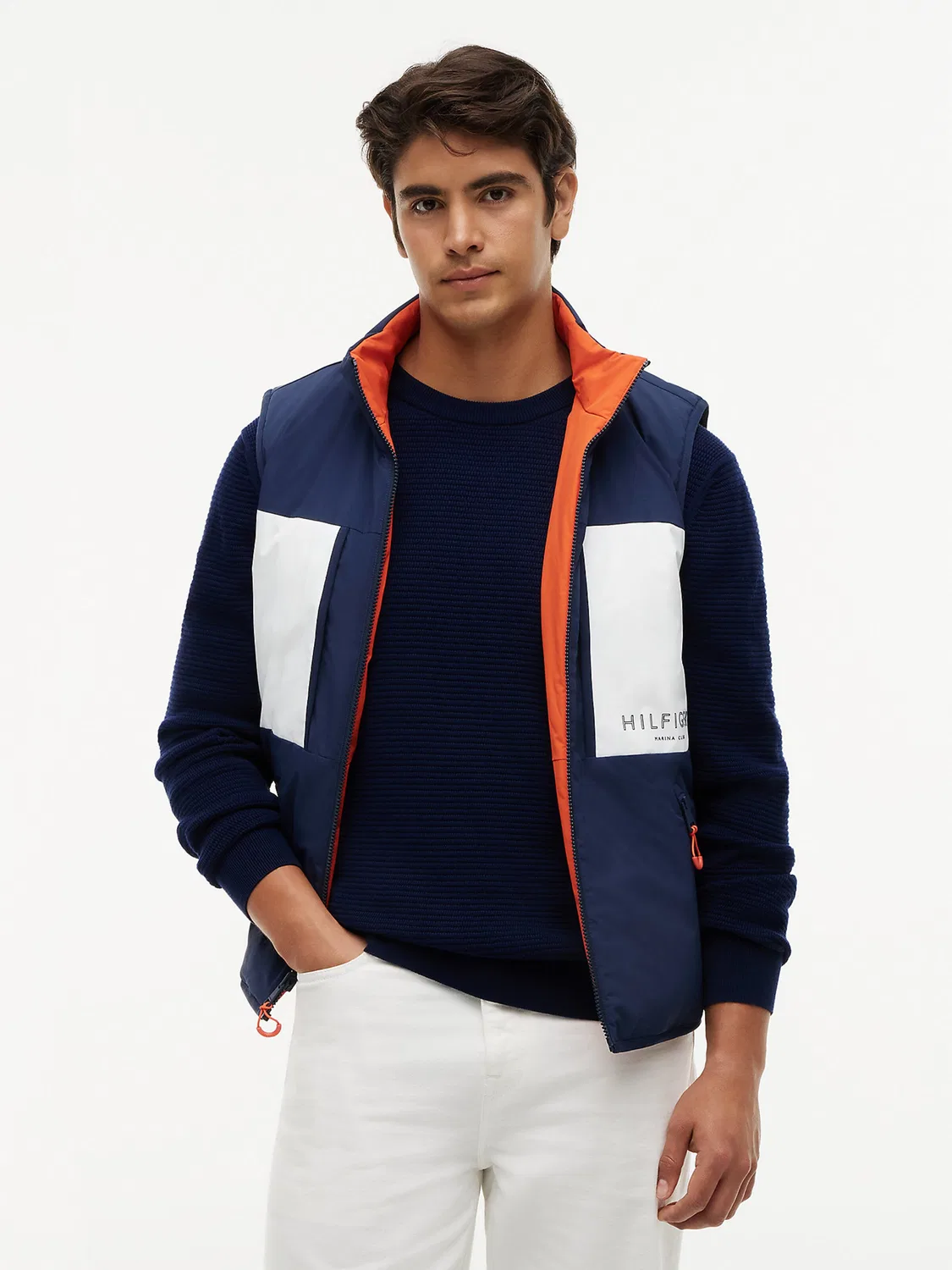 Спортивный жилет Tommy Hilfiger оранжевого цвета — фото 3