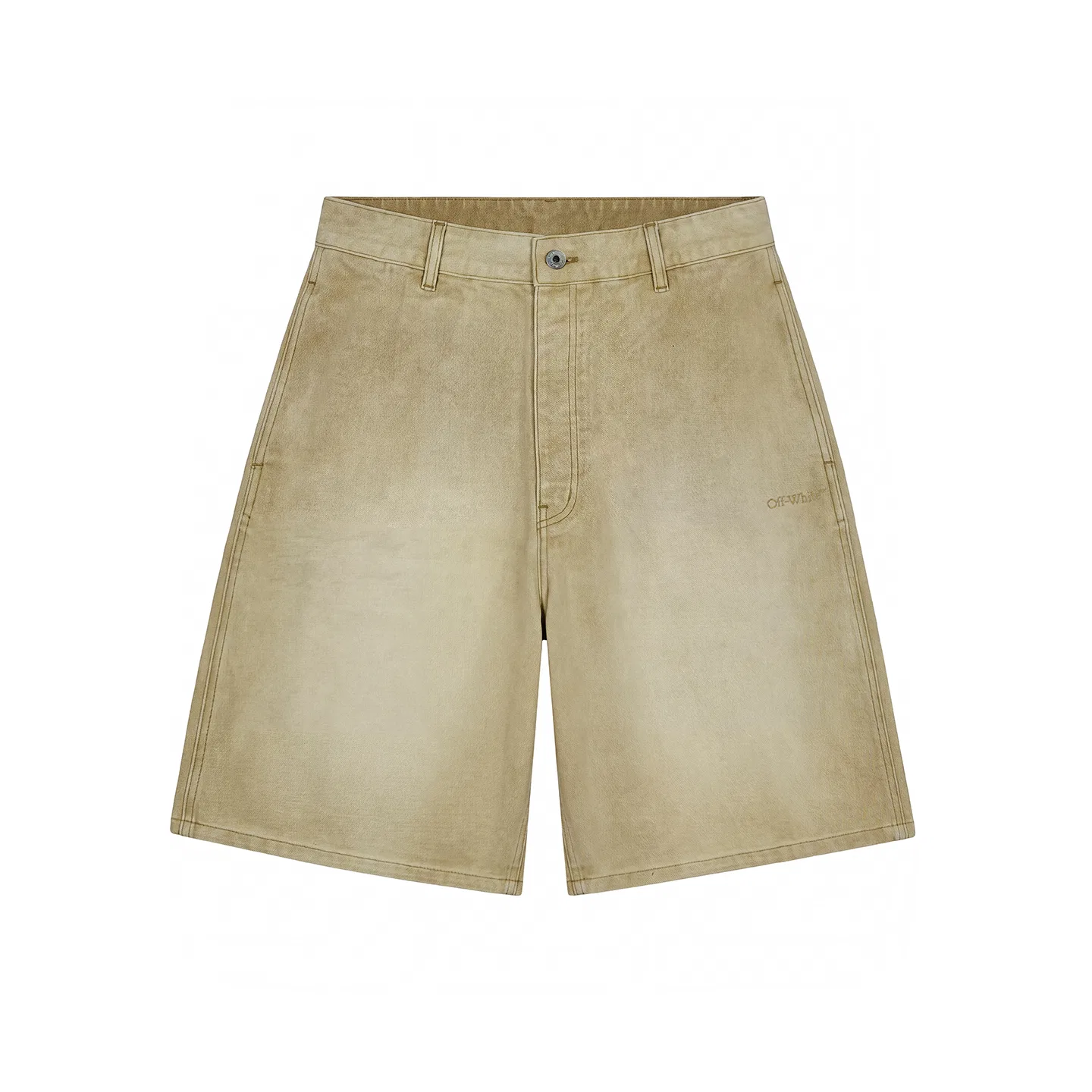 OFF-WHITE Детские джинсовые шорты в стиле ретро OFF WHITE, Khaki