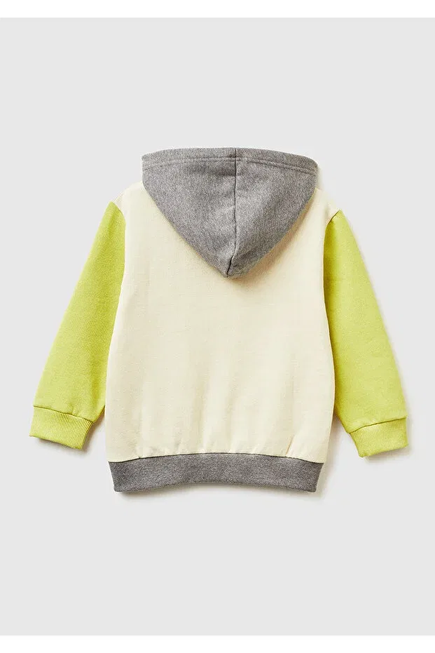 Детская толстовка для мальчиков с принтом United Colors Of Benetton, Mustard-Ecru — фото 2