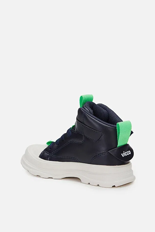 Детские ботинки для мальчиков с застежкой-липучкой Vicco, Navy Blue — фото 3