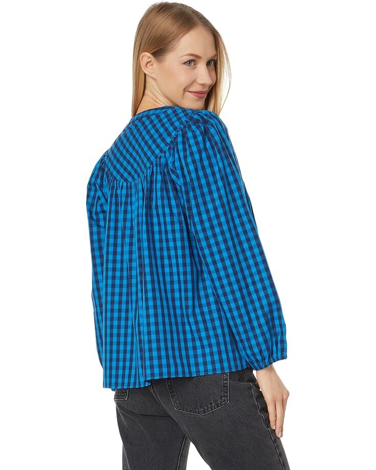 

Топ Draper James Button-Down Top, цвет Nassau Navy Multi