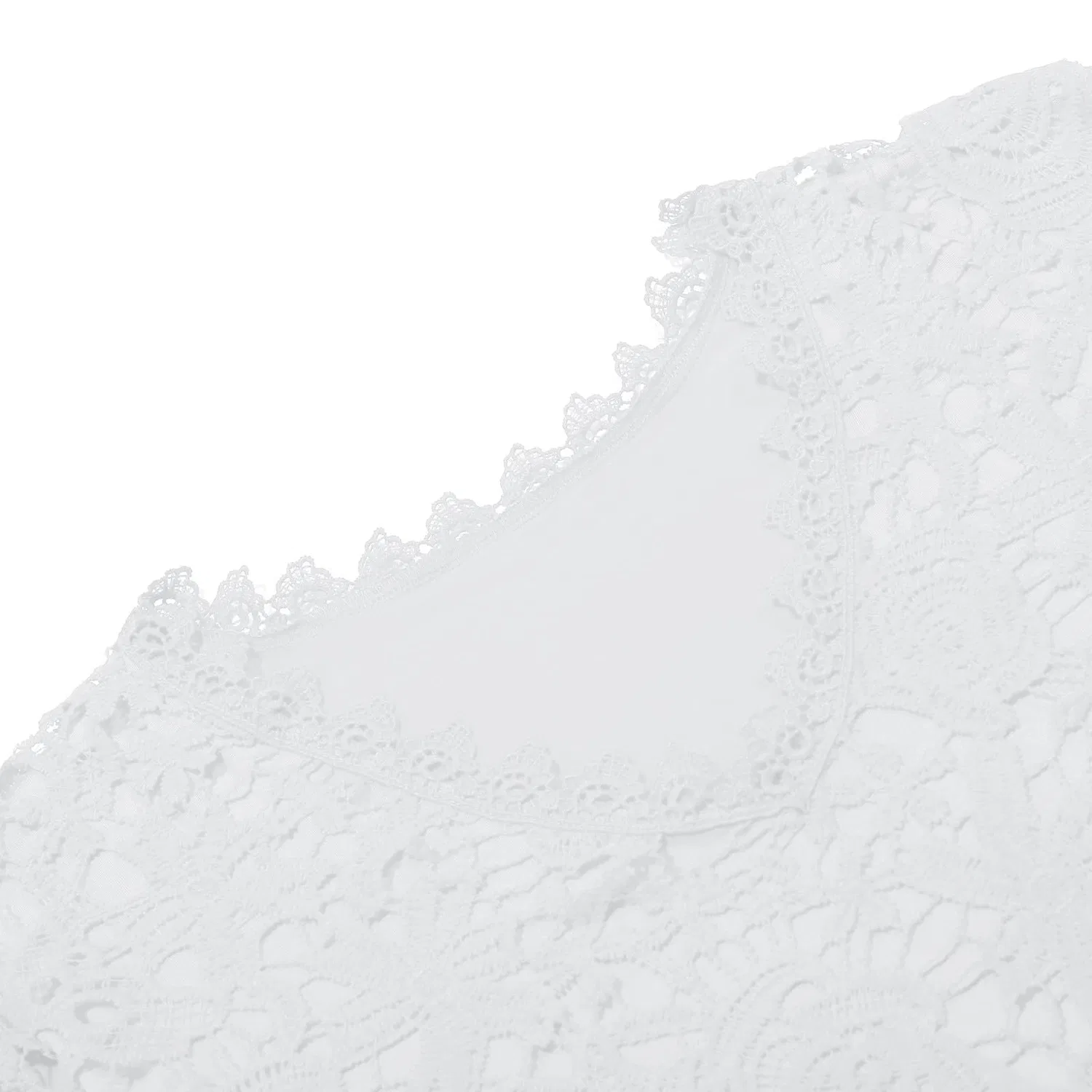 Женская футболка с жаккардовым узором и V-образным вырезом Powder, White — фото 4