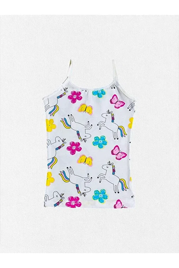 Детский комплект для девочек с цветочным принтом Elmas Kids, White — фото 3