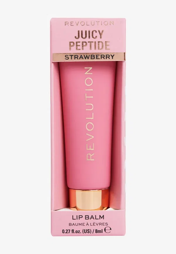 Бальзам для губ увлажняющий Juicy Peptide Lip Balm Makeup Revolution, Pink Strawberry, 8 мл — фото 2