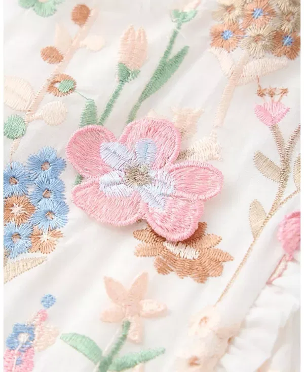 Детское платье для девочек с вышивкой Everly Embroidered Marlo Kids, Floral — фото 4