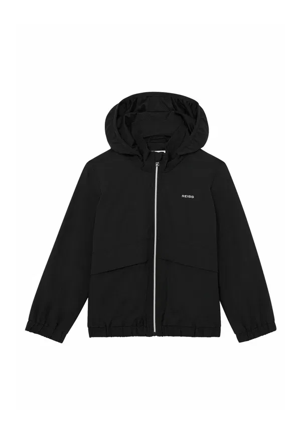 Куртка с капюшоном, водоотталкивающая, Ash zip-through hooded logo jacket, Reiss, темно-синий — фото 3