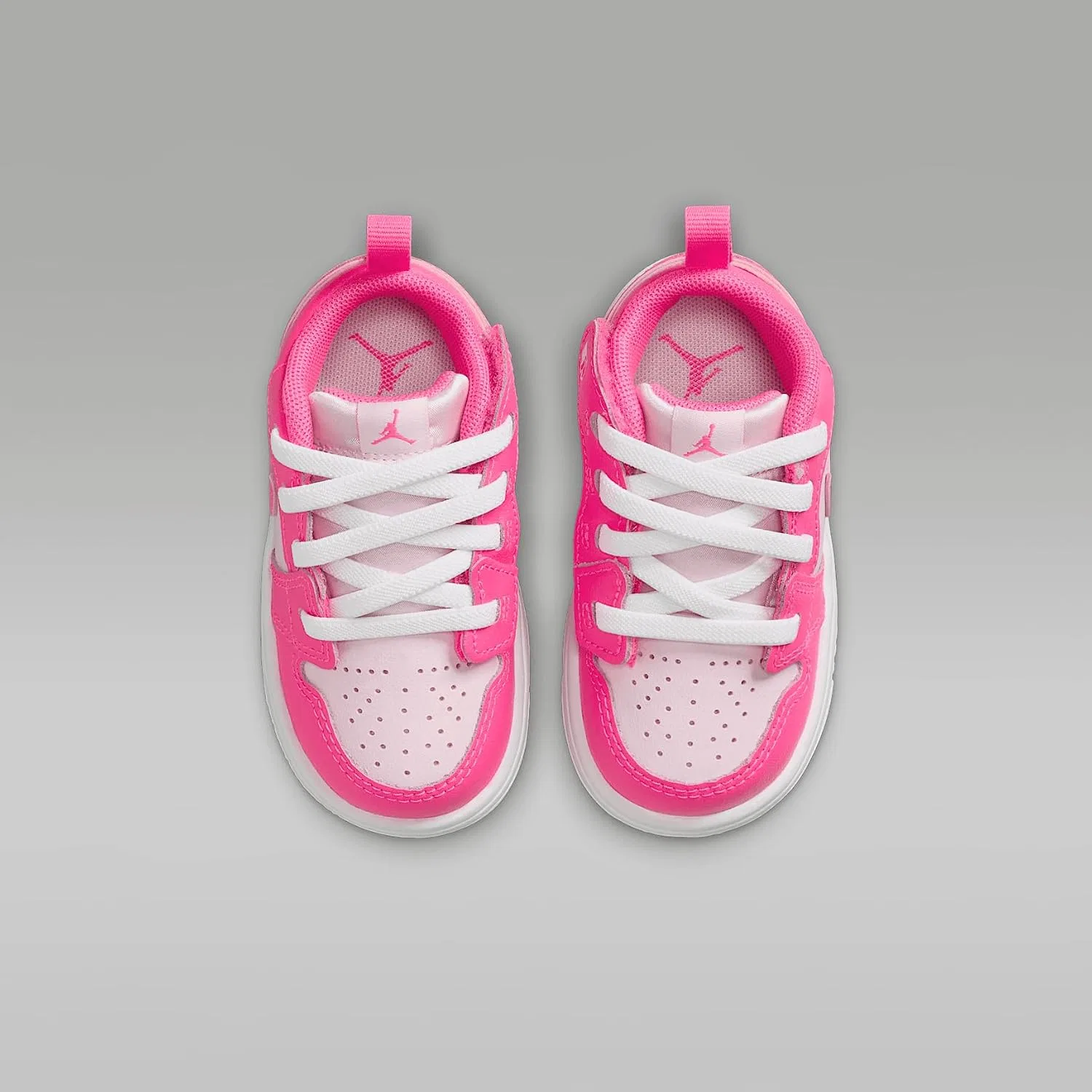 Детские кроссовки для мальчиков с низким верхом Jordan 1 Low Alt AIR JORDAN, Pink Foam/Hyper Pink — фото 4