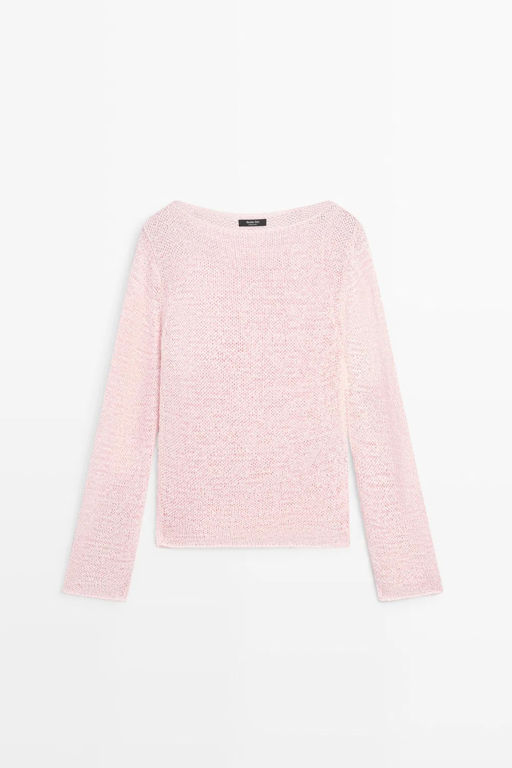 Свитер Massimo Dutti Boat Neck Knit, розовый — фото 2