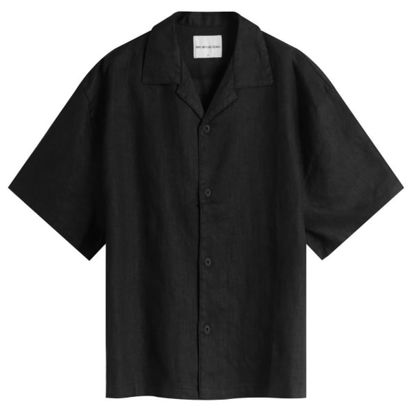 

Льняная рубашка для отдыха Mki Mki Miyuki-Zoku, черный