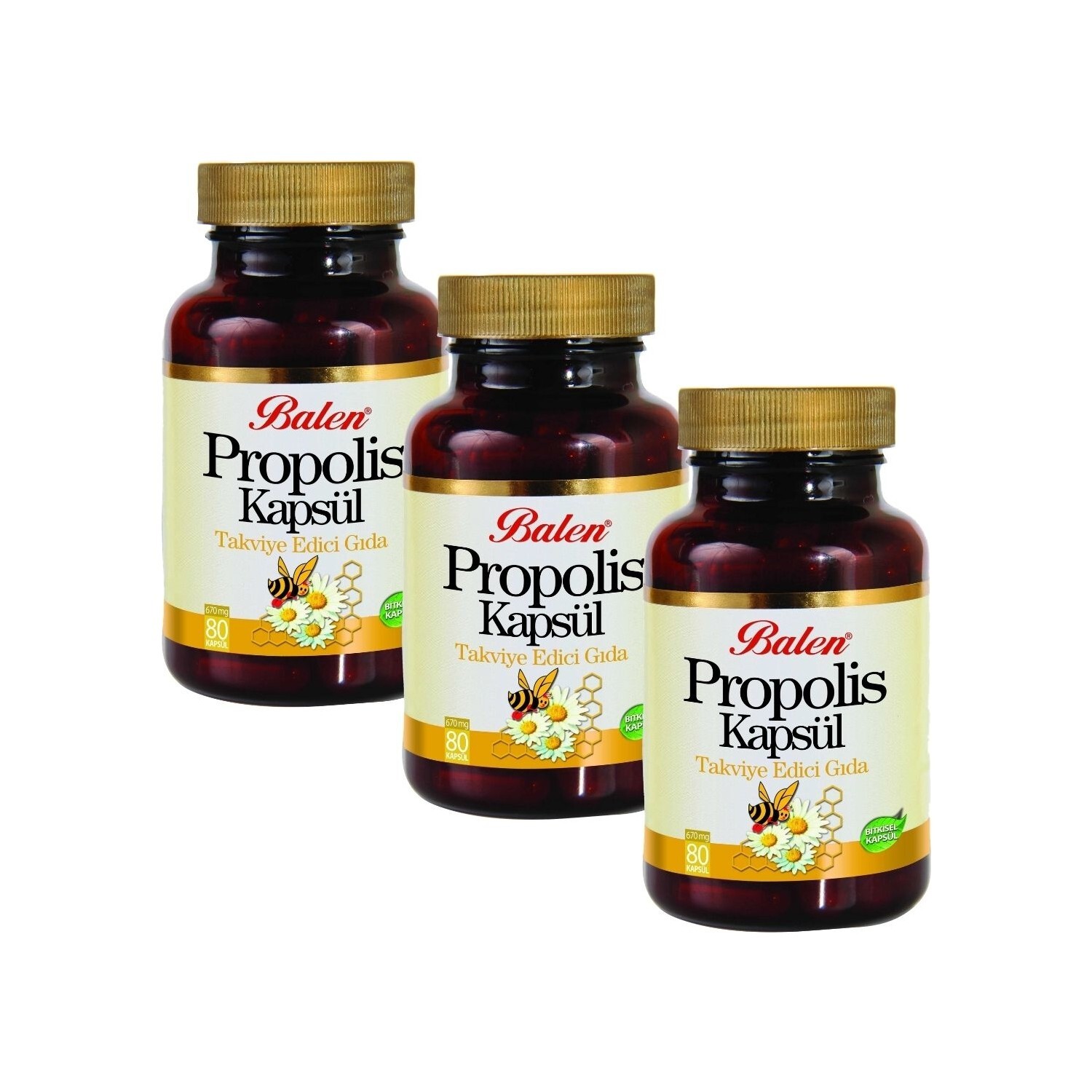 

Добавка Balen Propolis 670 мг, 3 упаковки по 80 таблеток