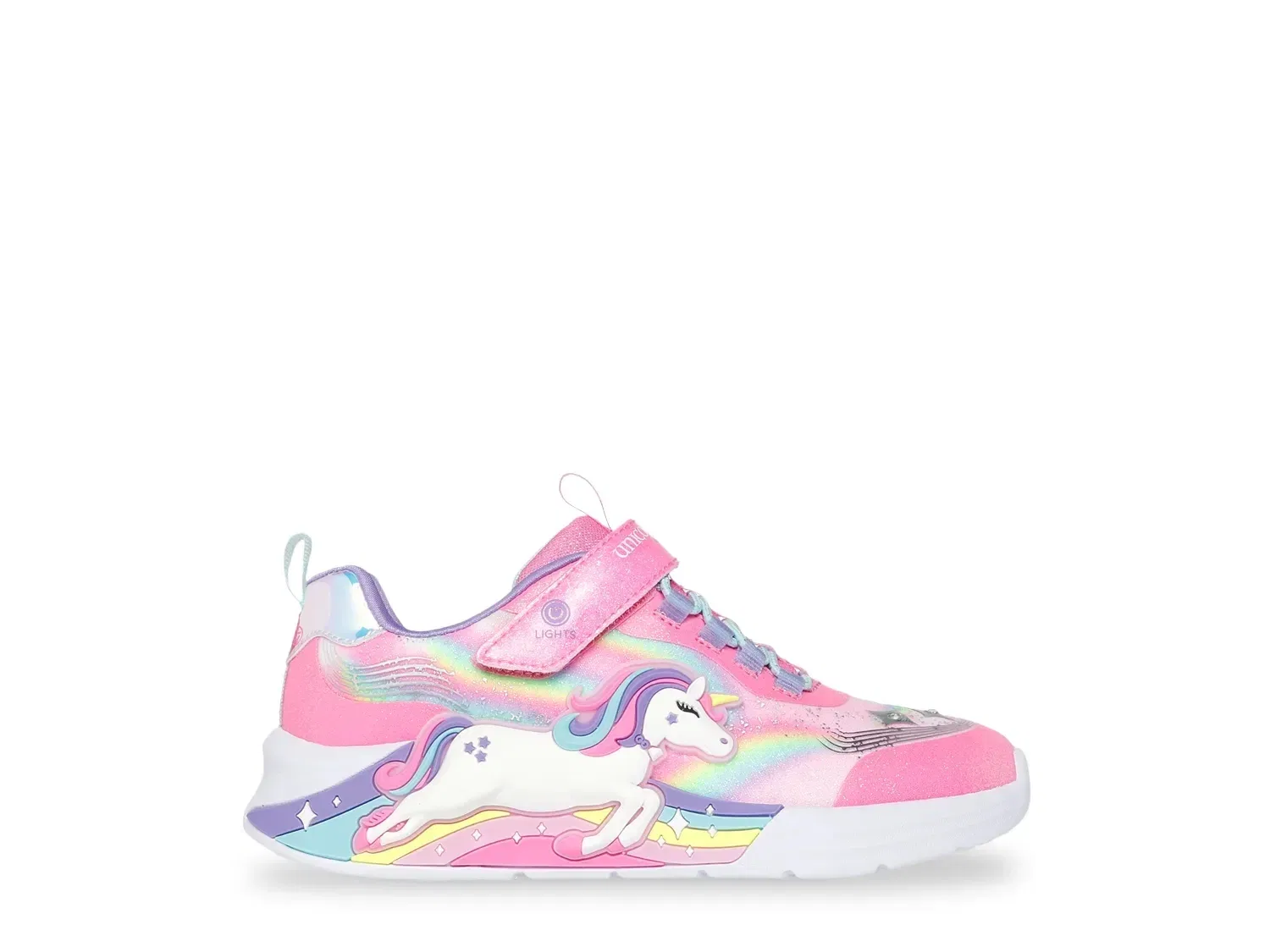 Кроссовки с подсветкой Unicorn Chaser, Skechers, светло-розовый — фото 3