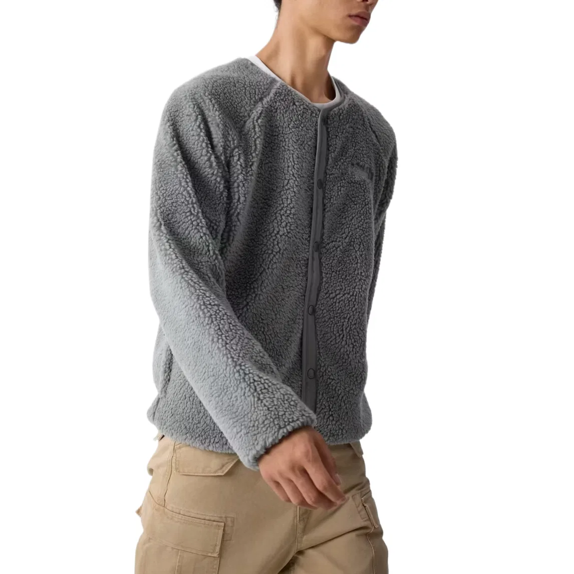Детский флисовый топ без капюшона Columbia 342 Gray Green & Gray — фото 3