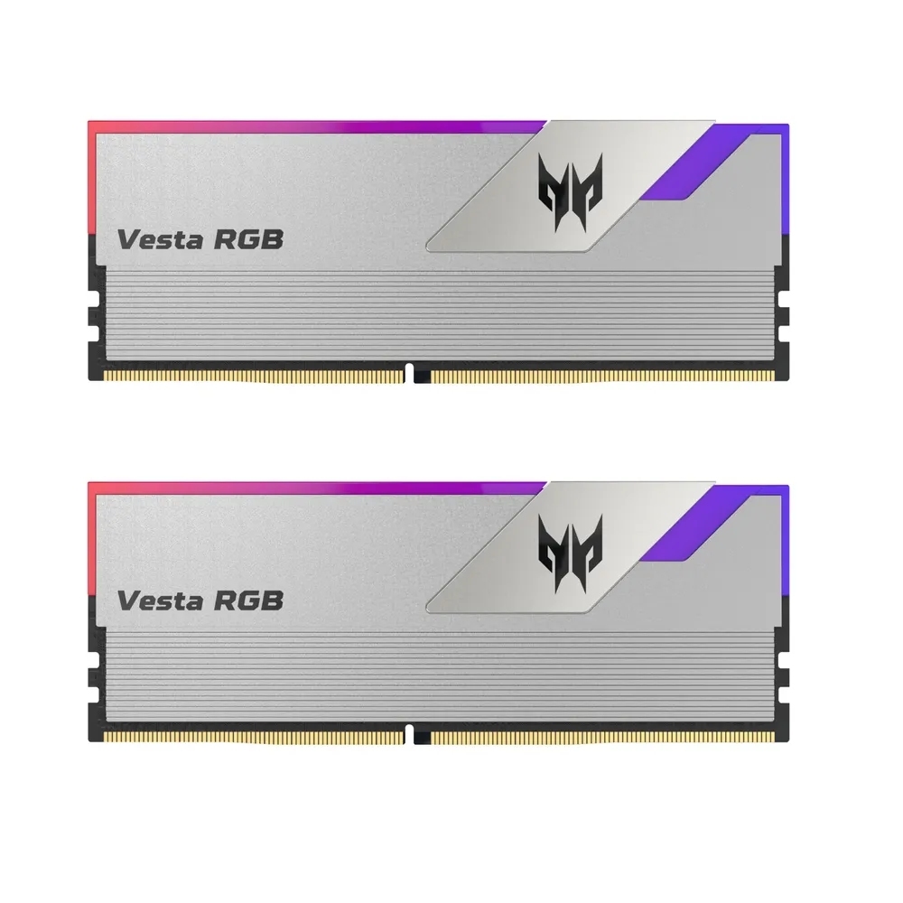 

Модуль памяти Acer Predator Vesta B-die, 16 ГБ DDR4 (2 x 8ГБ), 3600 МГц, BL.9BWWR.294, серебристый