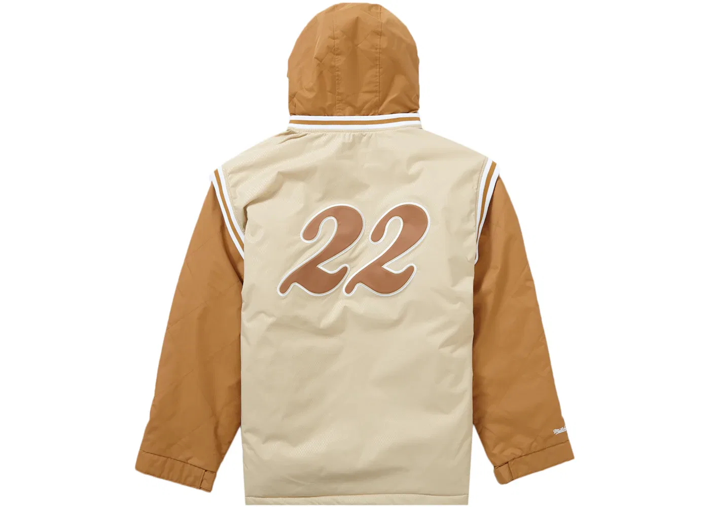 Мужская стеганая спортивная куртка Mitchell & Ness Supreme, светло-коричневый — фото 3