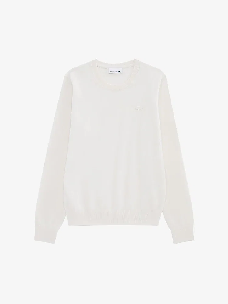 Свитер женский LACOSTE Ivory, базовый, из 100% шерсти — фото 4