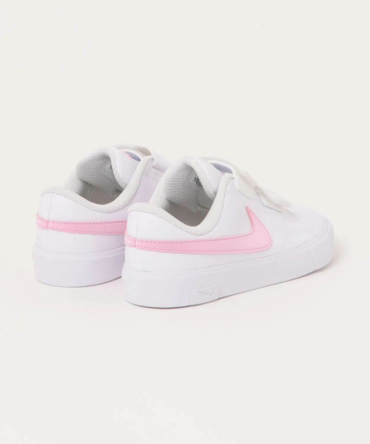 Детские кроссовки с липучками Tennis Essential PS NIKE, White/Pink — фото 2