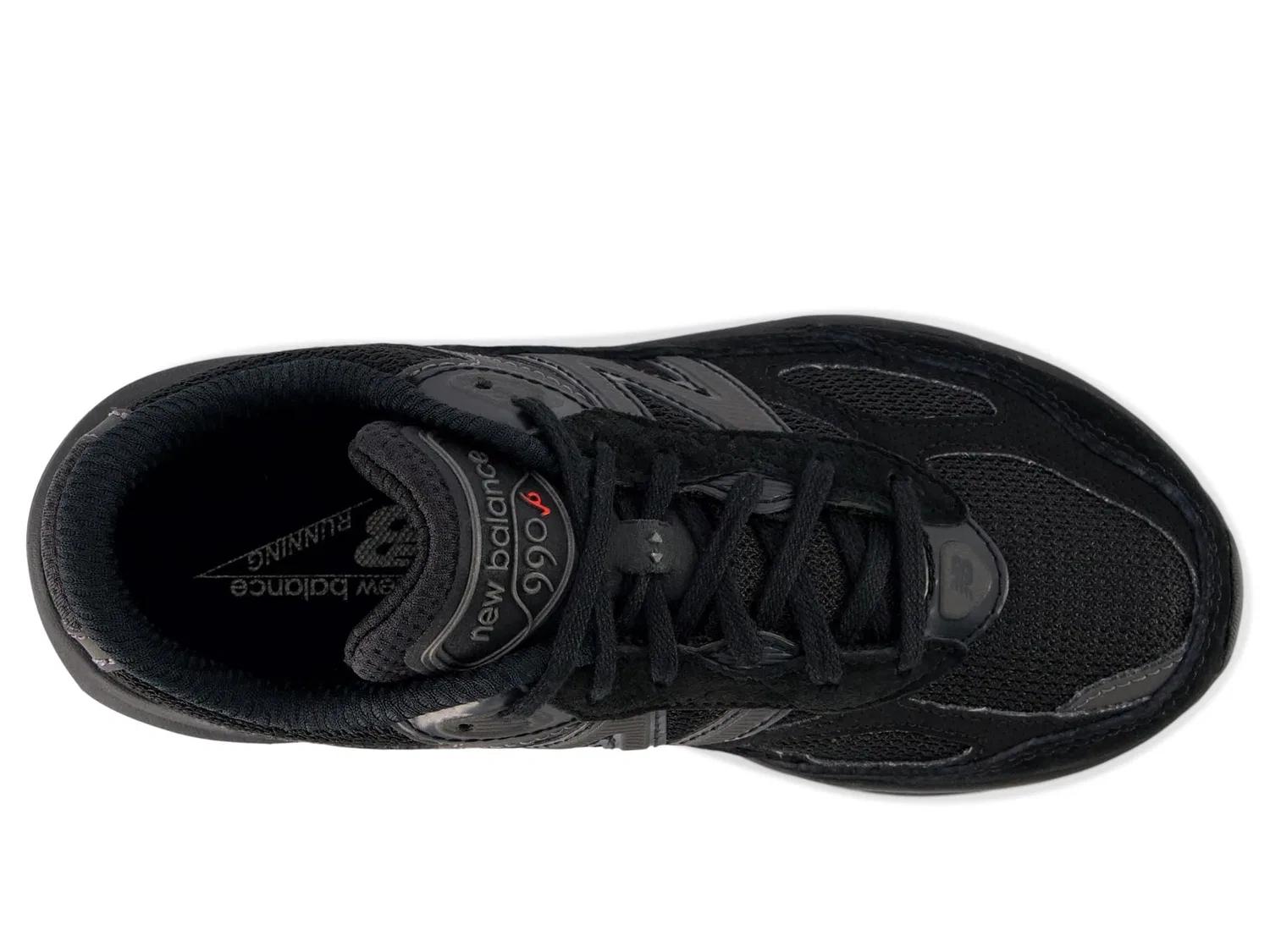 Детские кроссовки для мальчиков с кроссовками FuelCell 990 V6 Lace-up New Balance, Black Black Metallic — фото 2