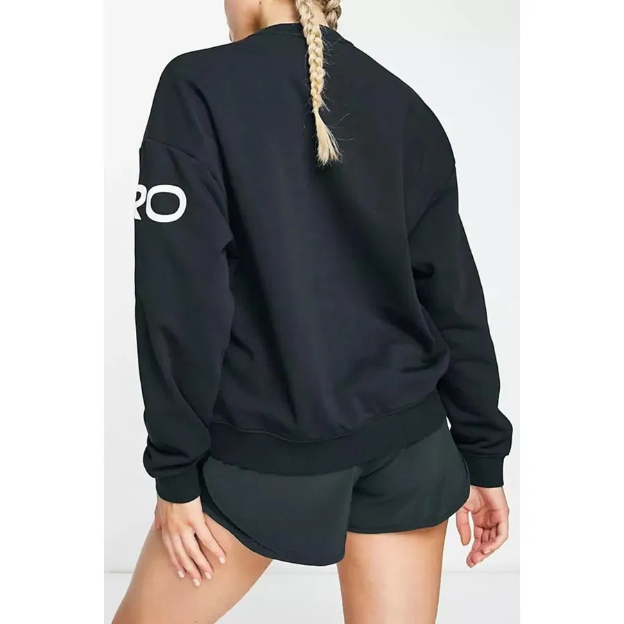 Женский свитшот из футера с принтом Dri-Fit Get Fit French Terry Graphic, Nike, Черный — фото 3