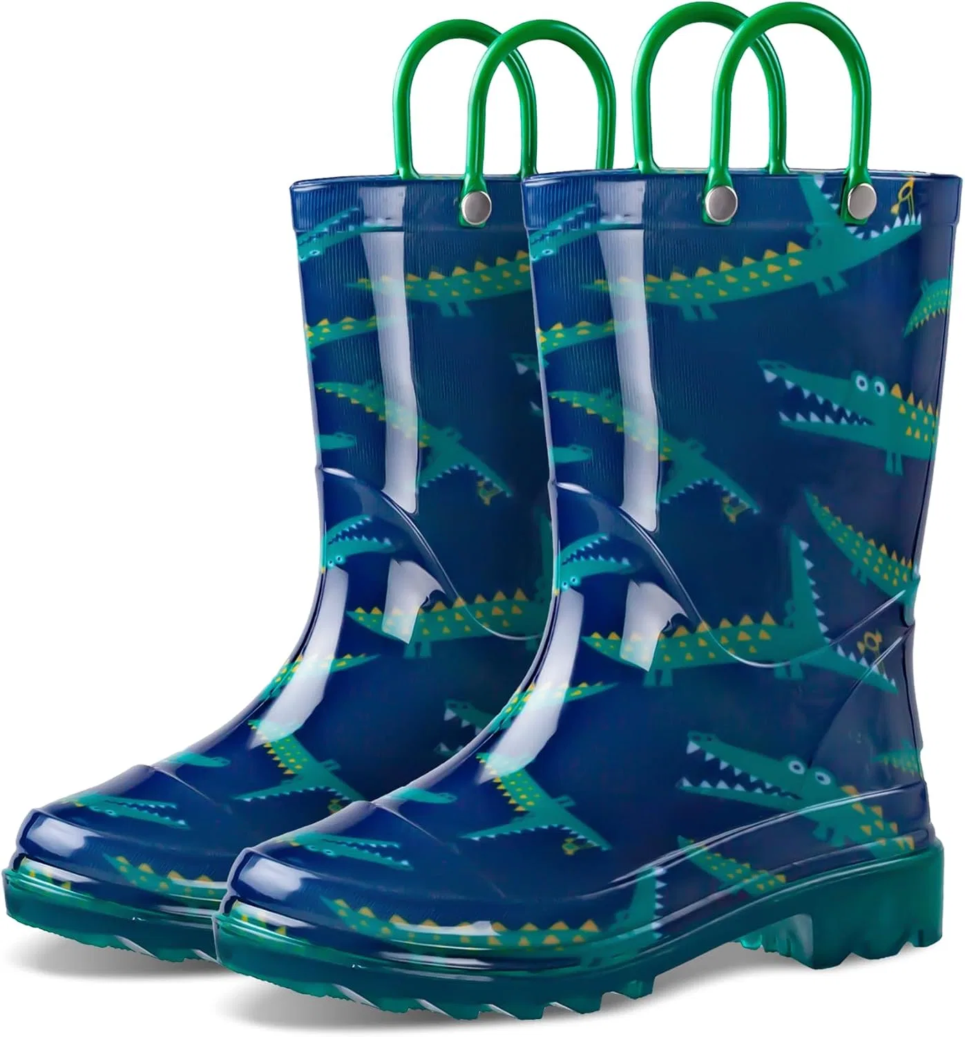 Детские резиновые сапоги для мальчиков GAWBAW, Green Crocodile