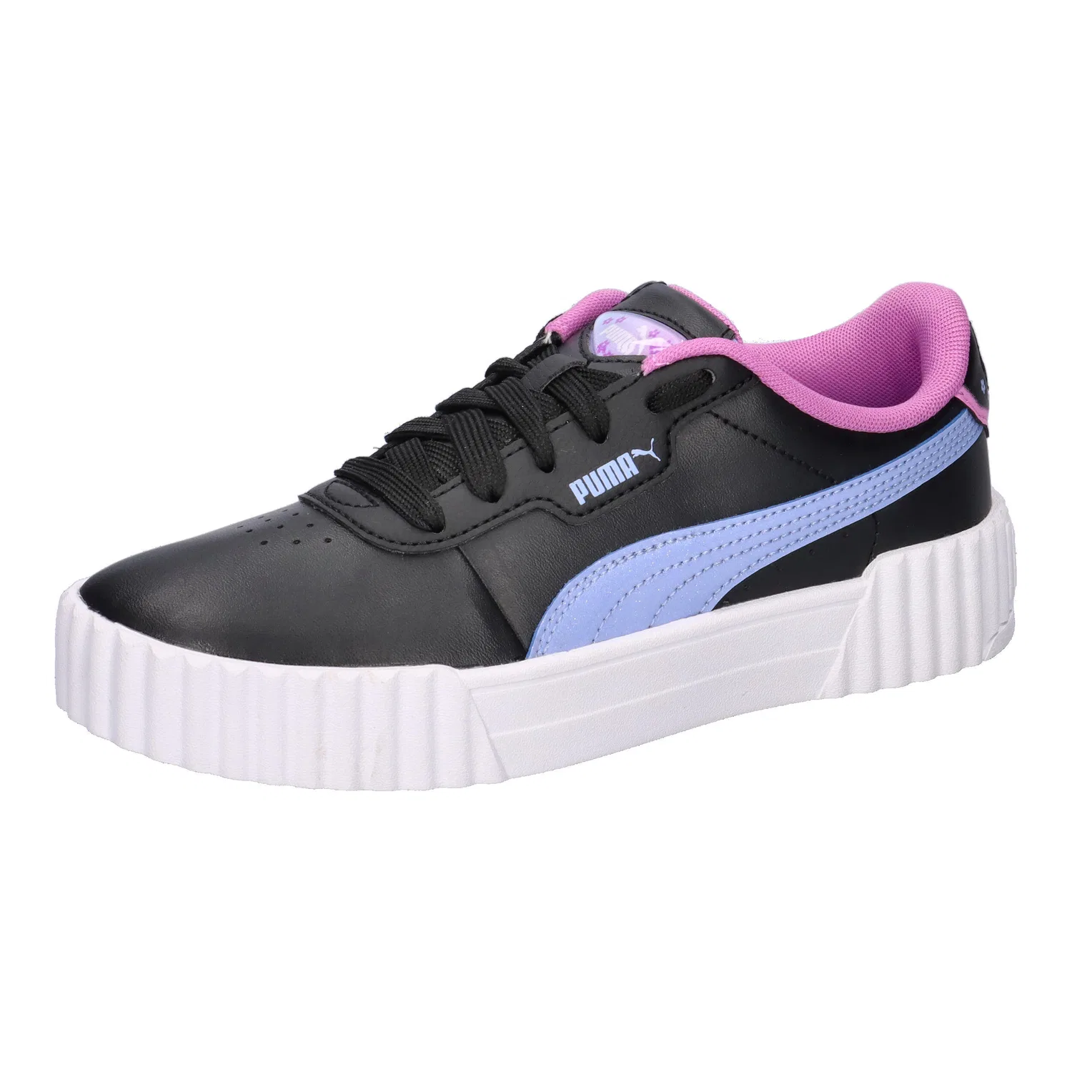 Детские кроссовки с принтом Carina 3.0 Jelly Heaven Jr Puma, Schwarz Konigliches Lila