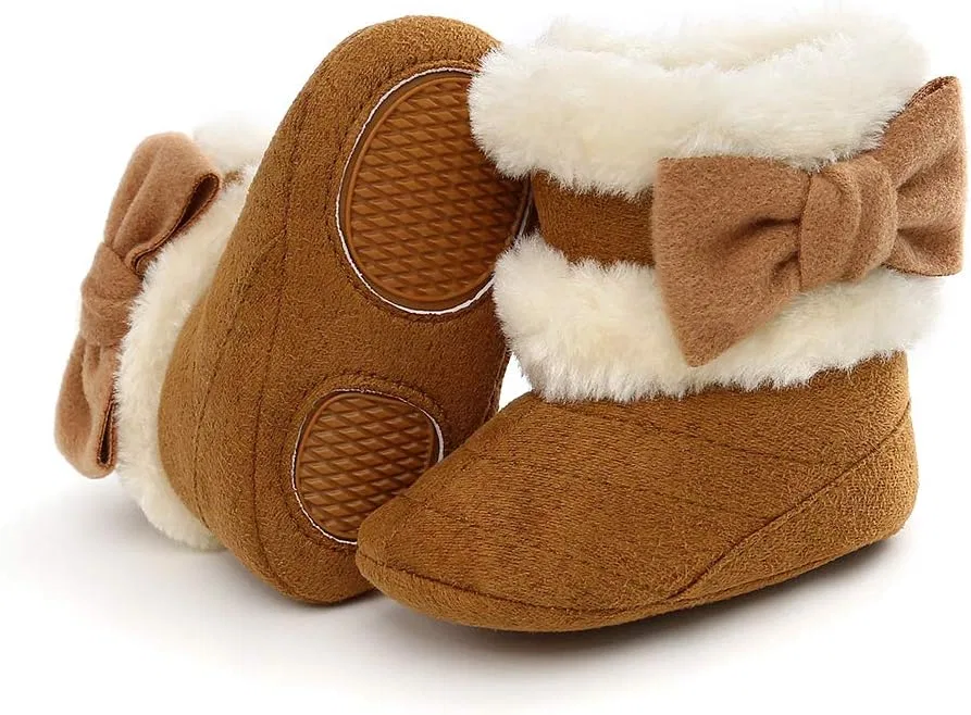Детские зимние ботинки для девочек с пуговицей HsdsBebe, Brown — фото 2