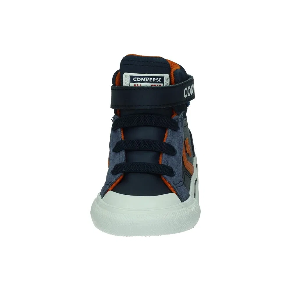 Детские кроссовки для мальчиков кожаные Converse Pro Blaze Strap, Blue — фото 2