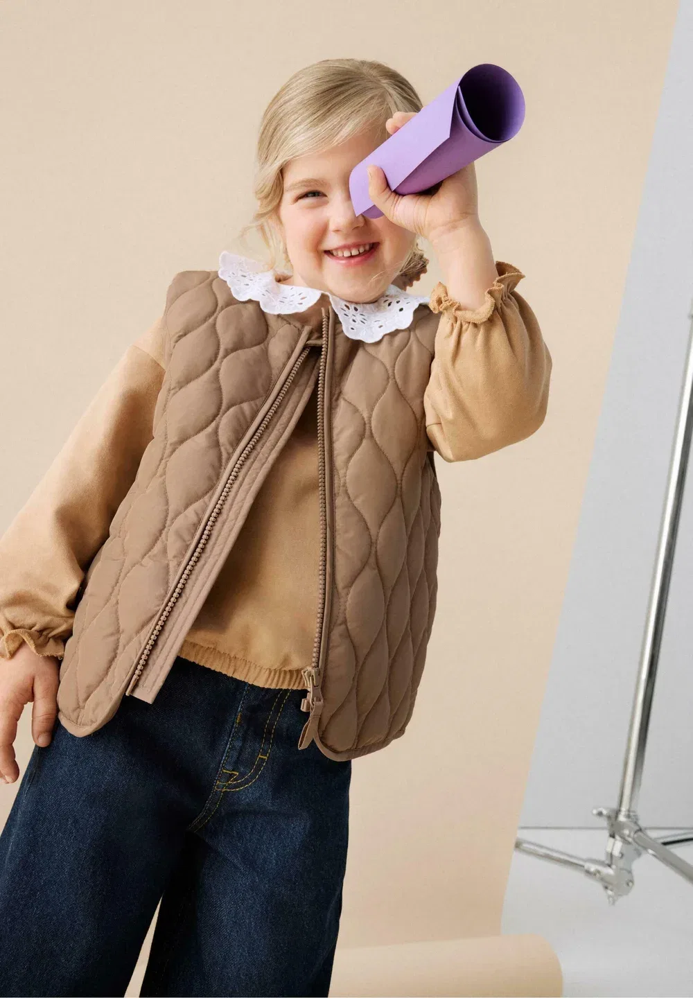Жилет унисекс Lindex, Light Dusty Brown