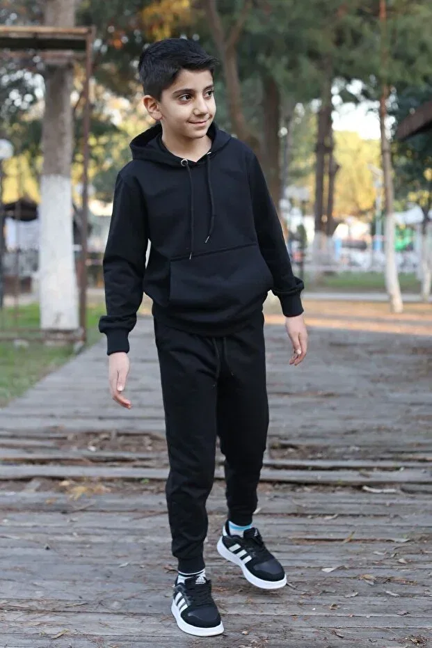 Детский спортивный костюм для мальчиков с капюшоном Han Collection, Black