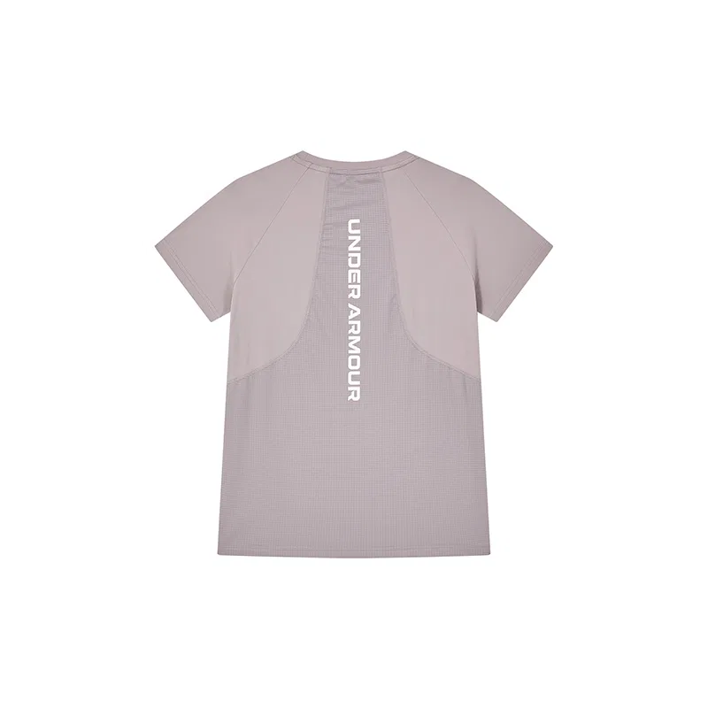 Футболка с круглым вырезом, умеренная растяжимость, Under Armour, Lead Gray Purple — фото 3