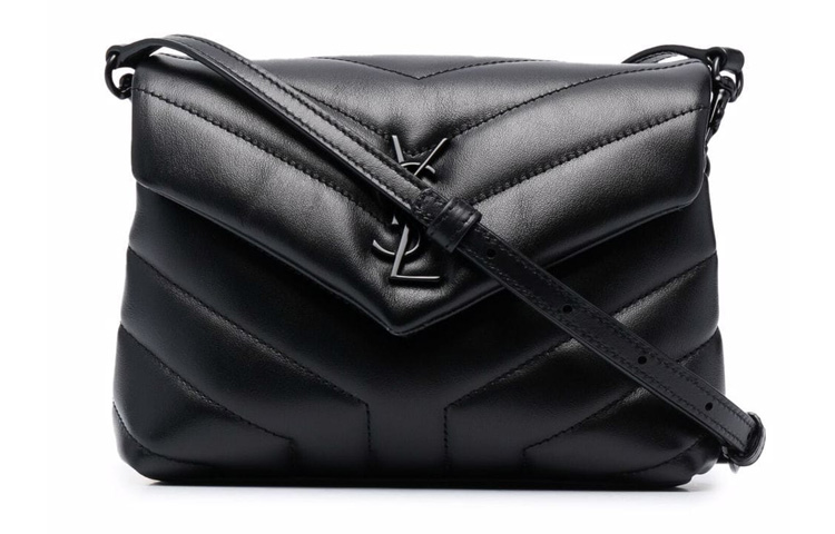 

SAINT LAURENT Кожаная сумка через плечо, кроссбоди, женская черная