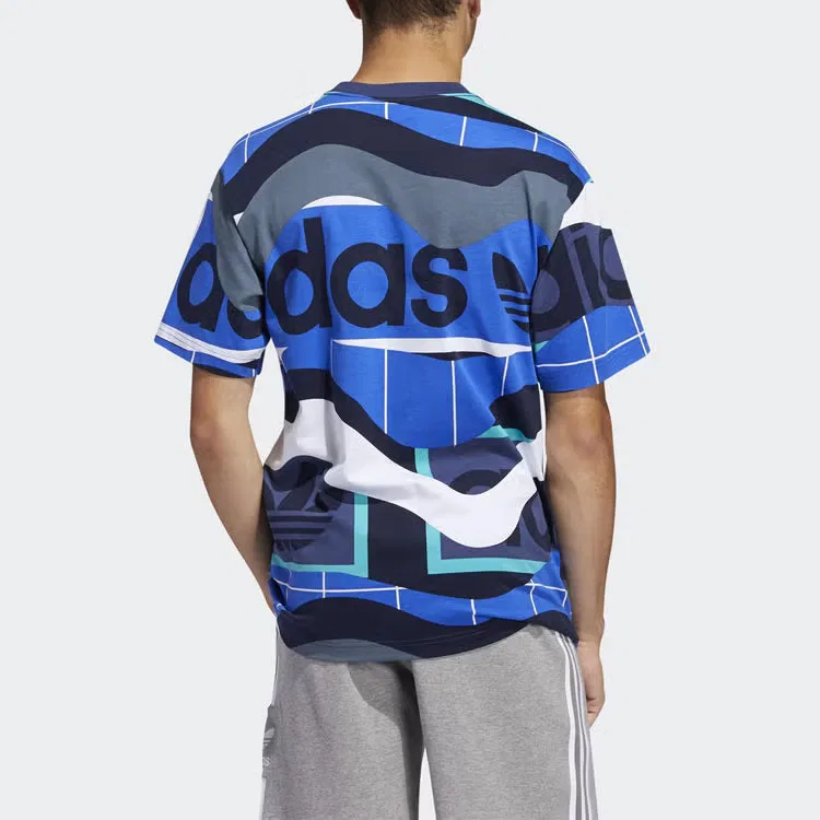 Футболка с принтом Originals Adidas, синяя — фото 4