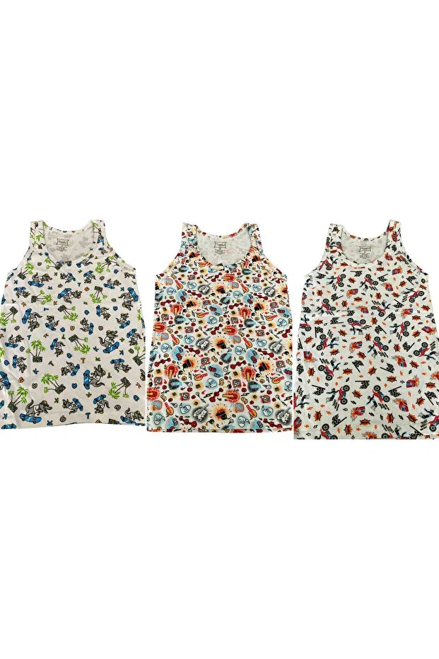 Детское для мальчиков нижнее белье хлопковое 3 шт. Erkrk children's undershirt 3 pack Tutku, Combin3