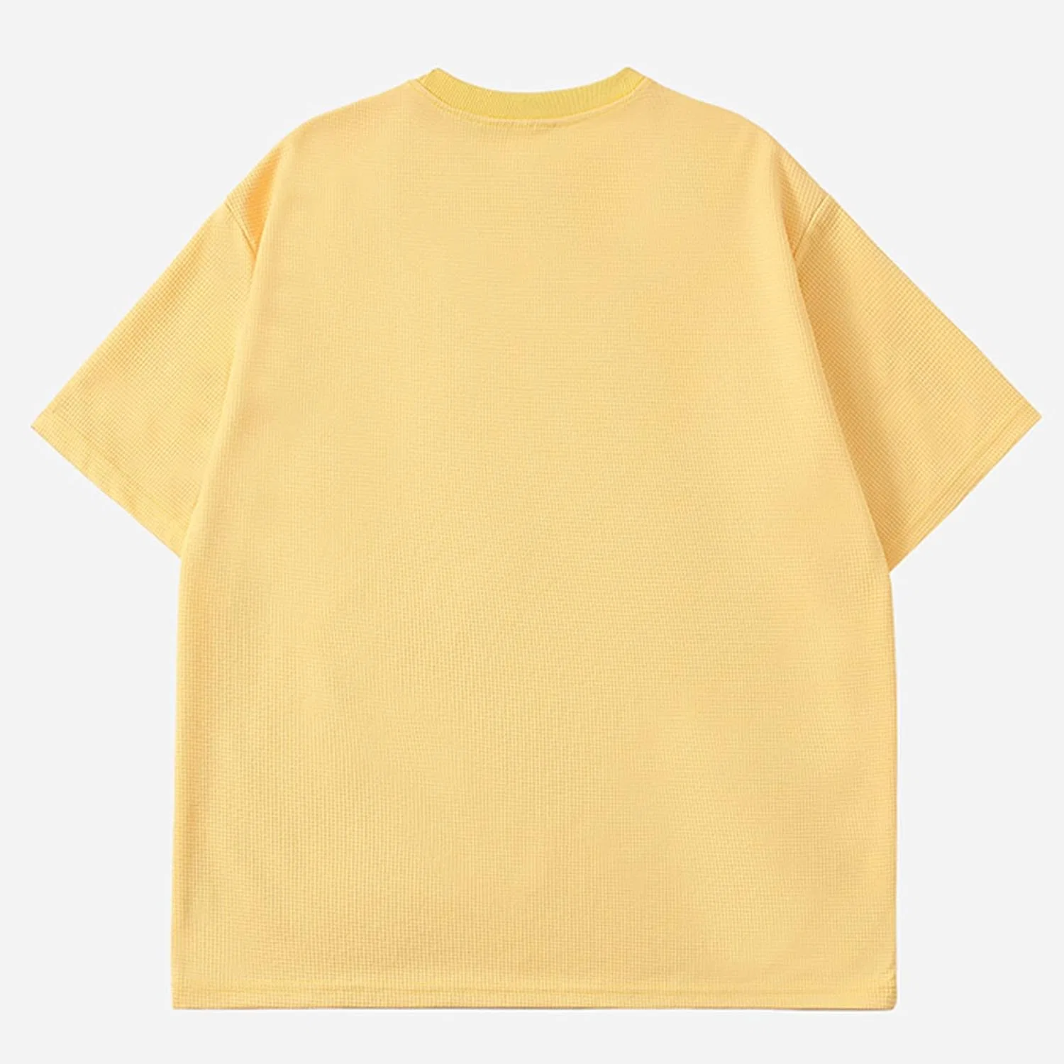 Мужская оверсайз футболка с круглым вырезом Generic, Yellow — фото 2