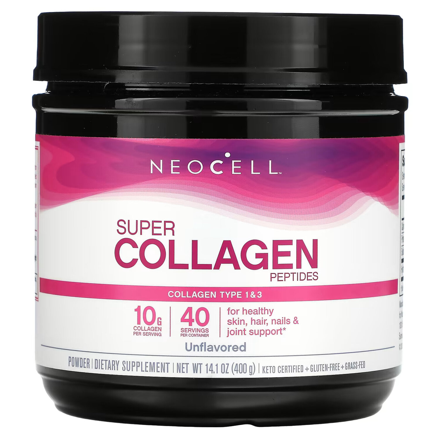 

NeoCell, Суперколлагеновые пептиды, без добавок, 400 г (14,1 унции)