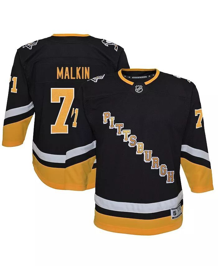 

Джерси Big Boys Evgeni Malkin Black Pittsburgh Penguins 2021/22, альтернативный премьер-игрок Outerstuff