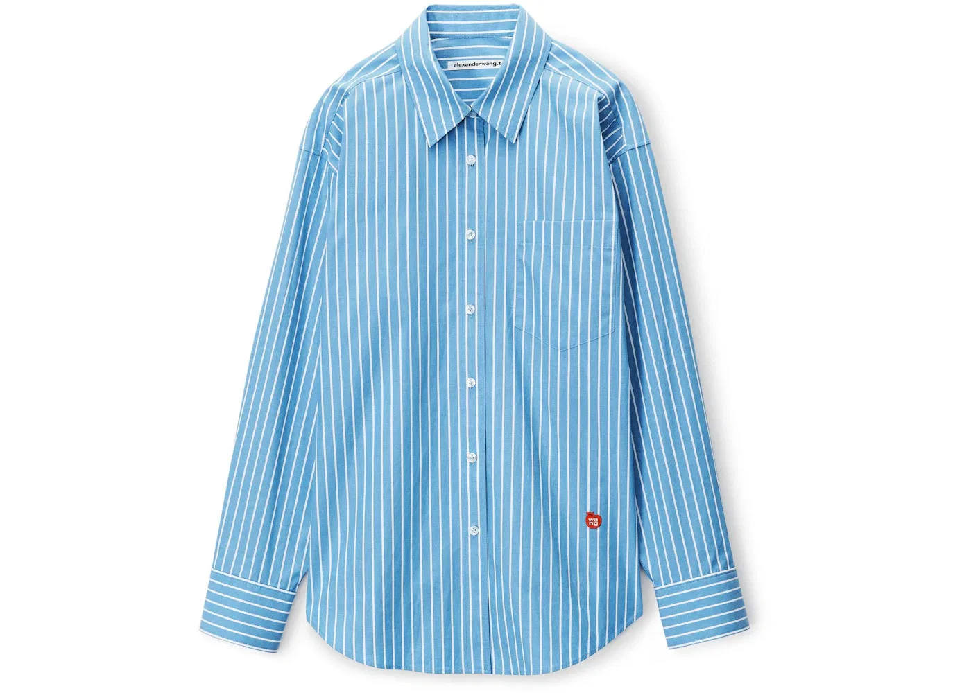 Женская рубашка с принтом Alexander Wang, Blue/White
