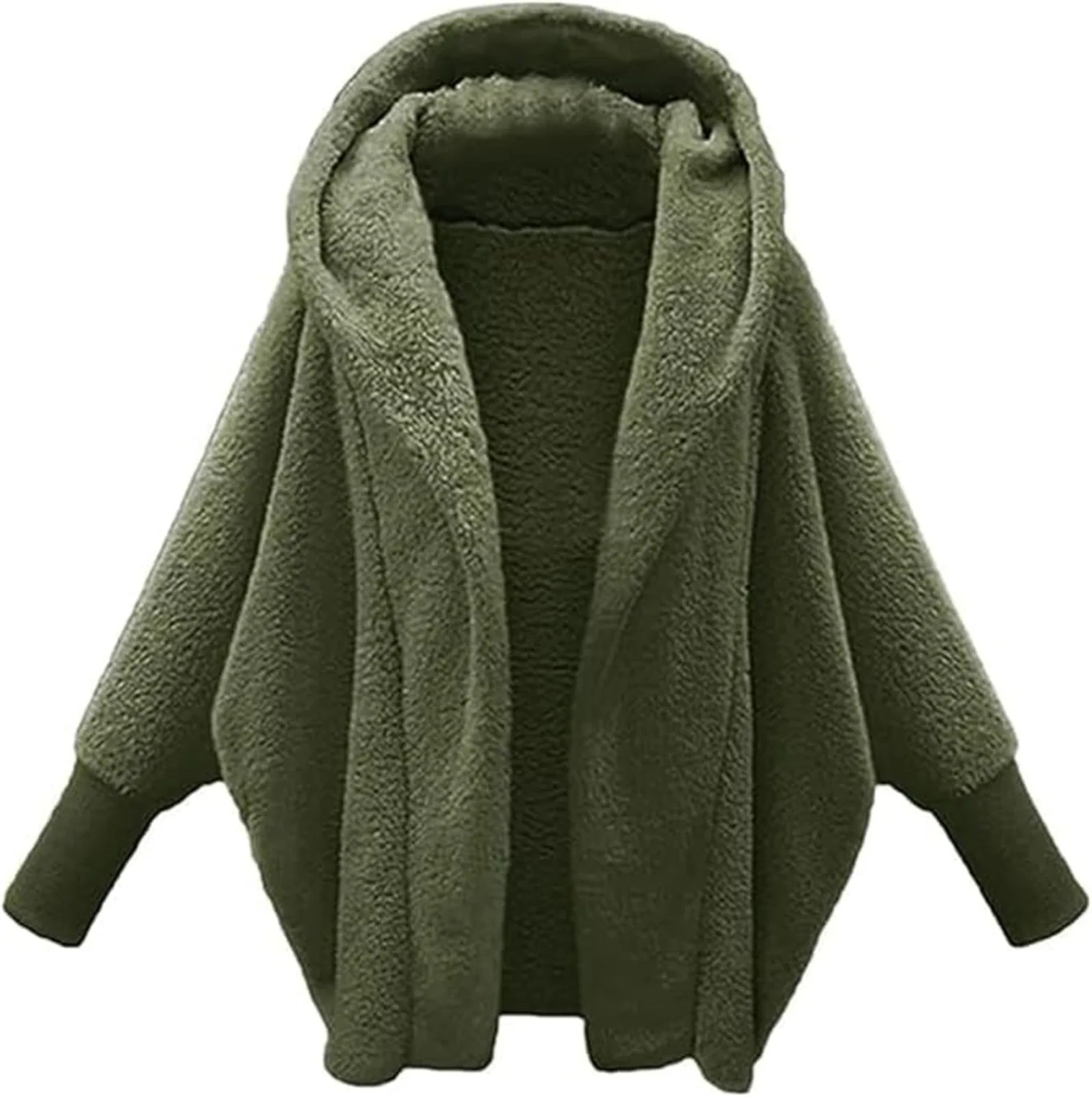 Женское зимнее пальто с капюшоном на флисе, Verde Militare