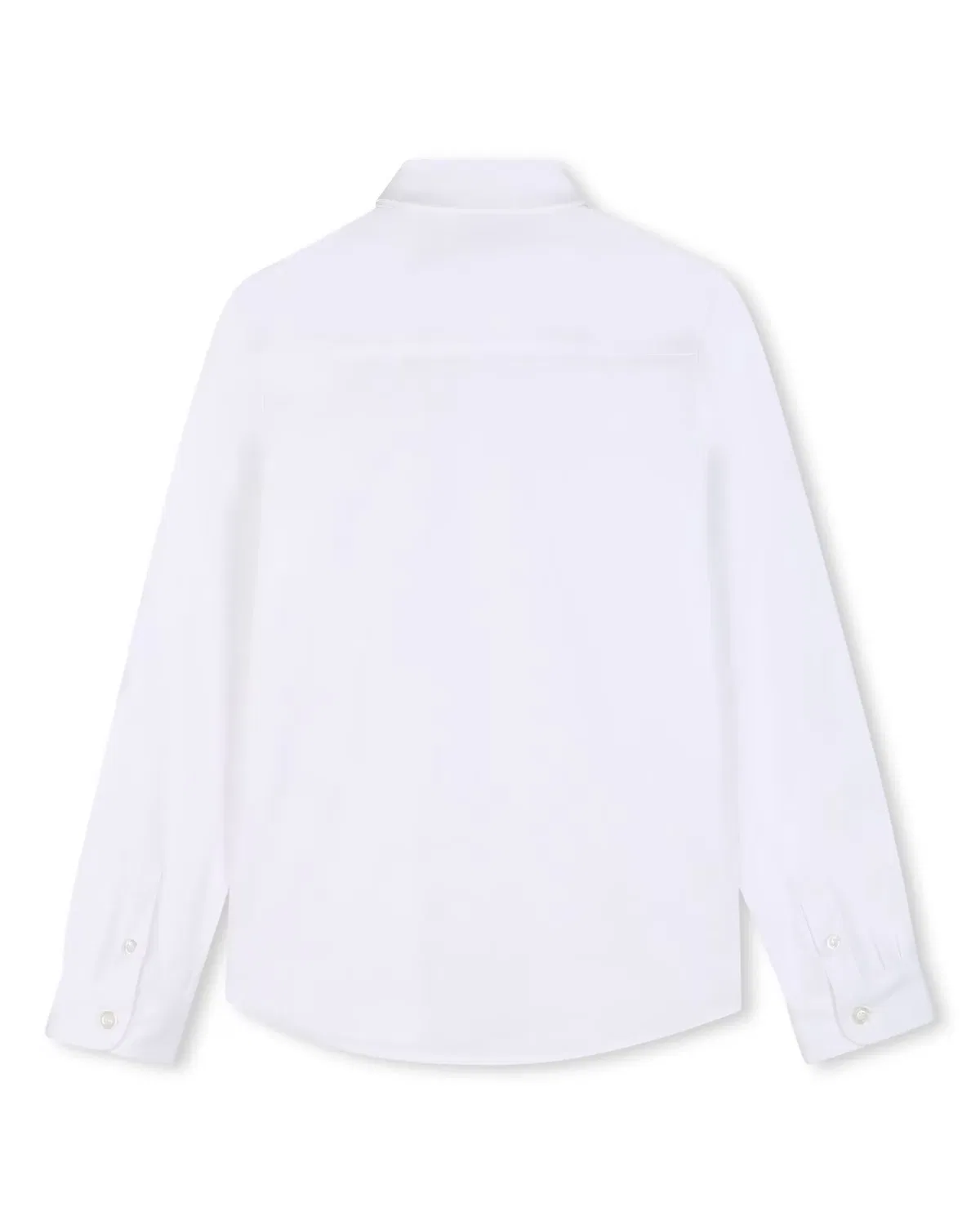 Детская рубашка для мальчиков с длинным рукавом BOSS Kidswear, Blanco — фото 3