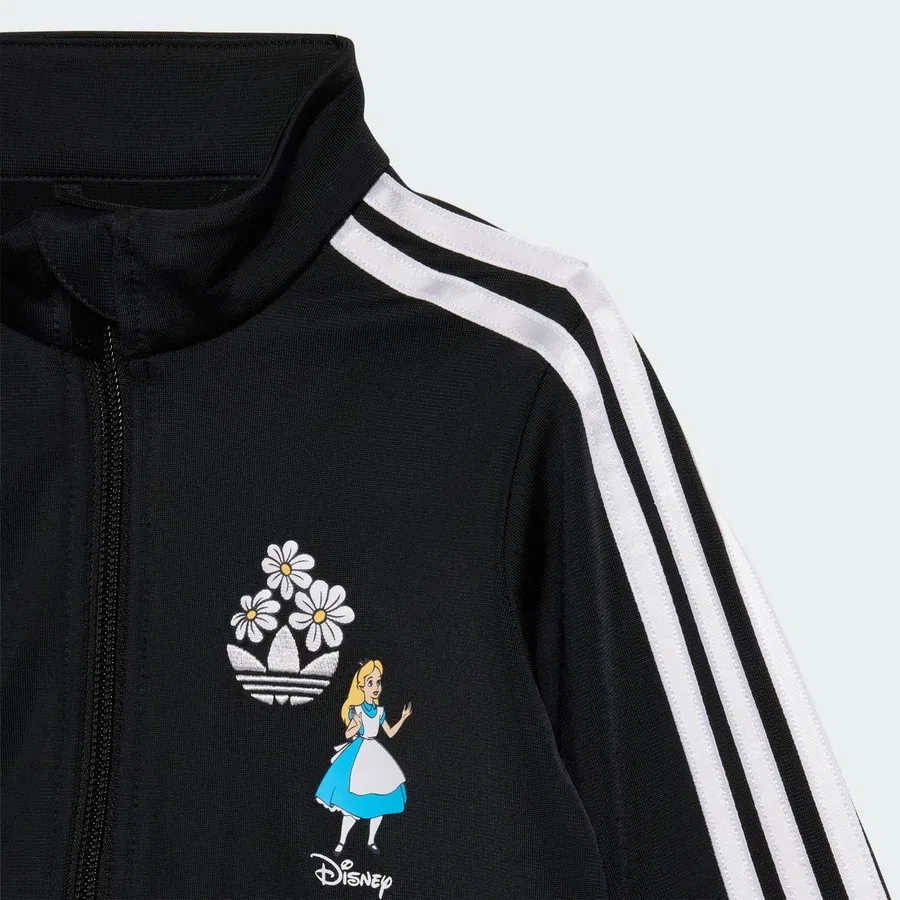 Спортивный костюм из трикотажа с принтом Disney Firebird adidas, Черно-белый