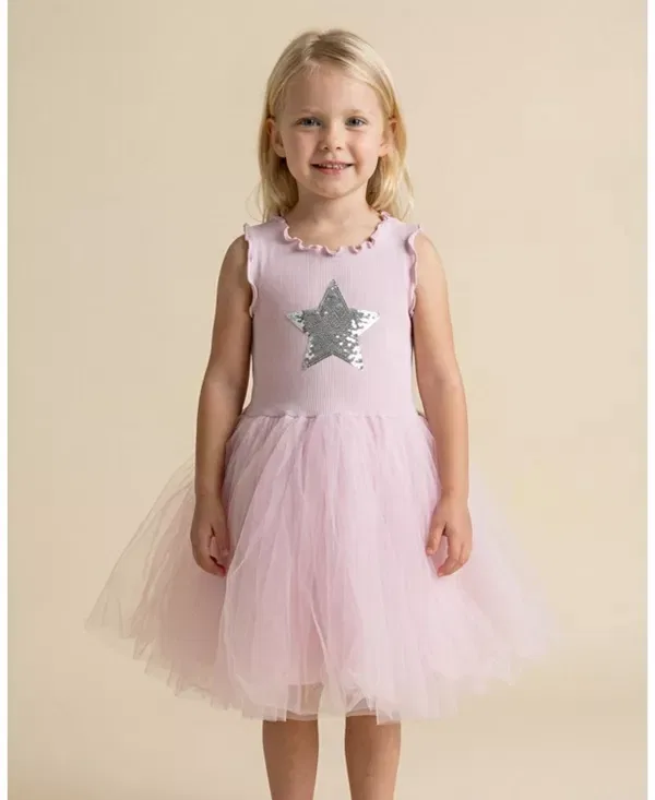Детское платье для девочек с принтом Star Tutu Dress Petite Hailey, Lilac — фото 2