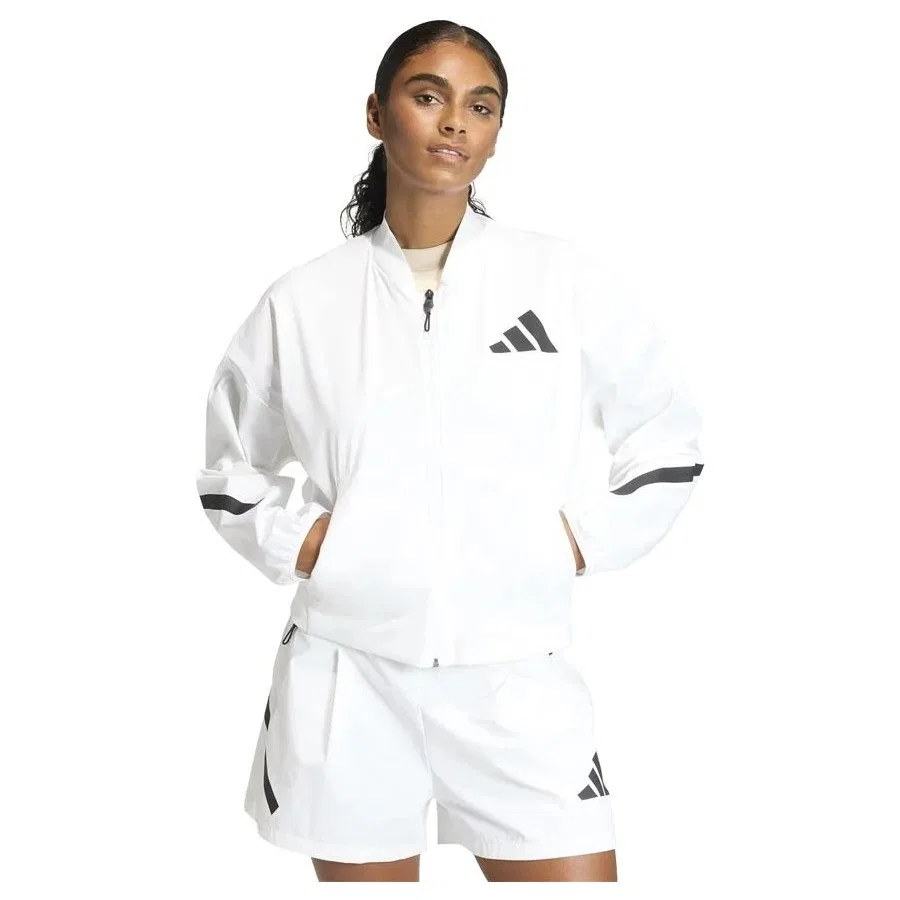 Женская куртка с капюшоном adidas W Z.N.E. WV BOM KD8507, Белый