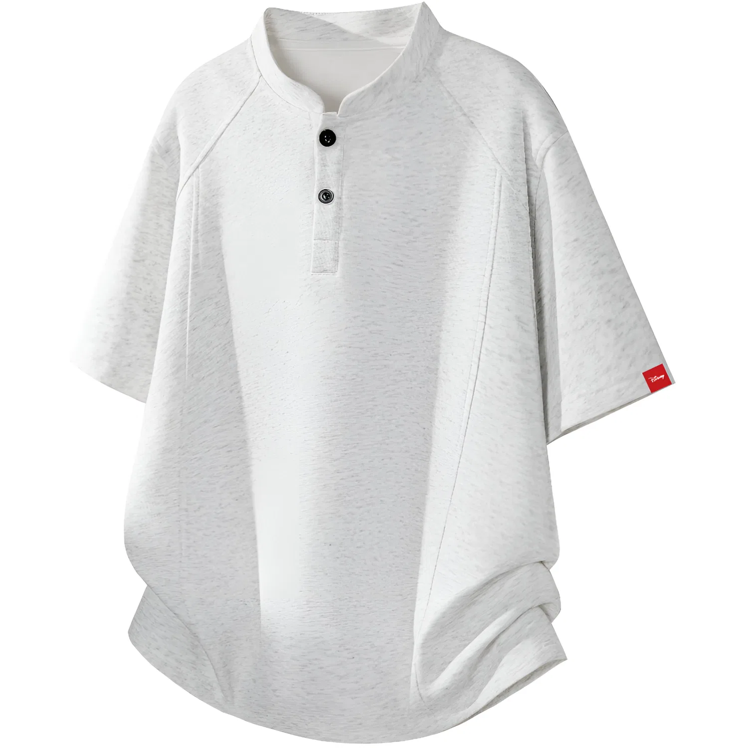 Детская футболка с принтом Disney Stand Collar Moderate Straight Fit, Цвет White Heather Gray