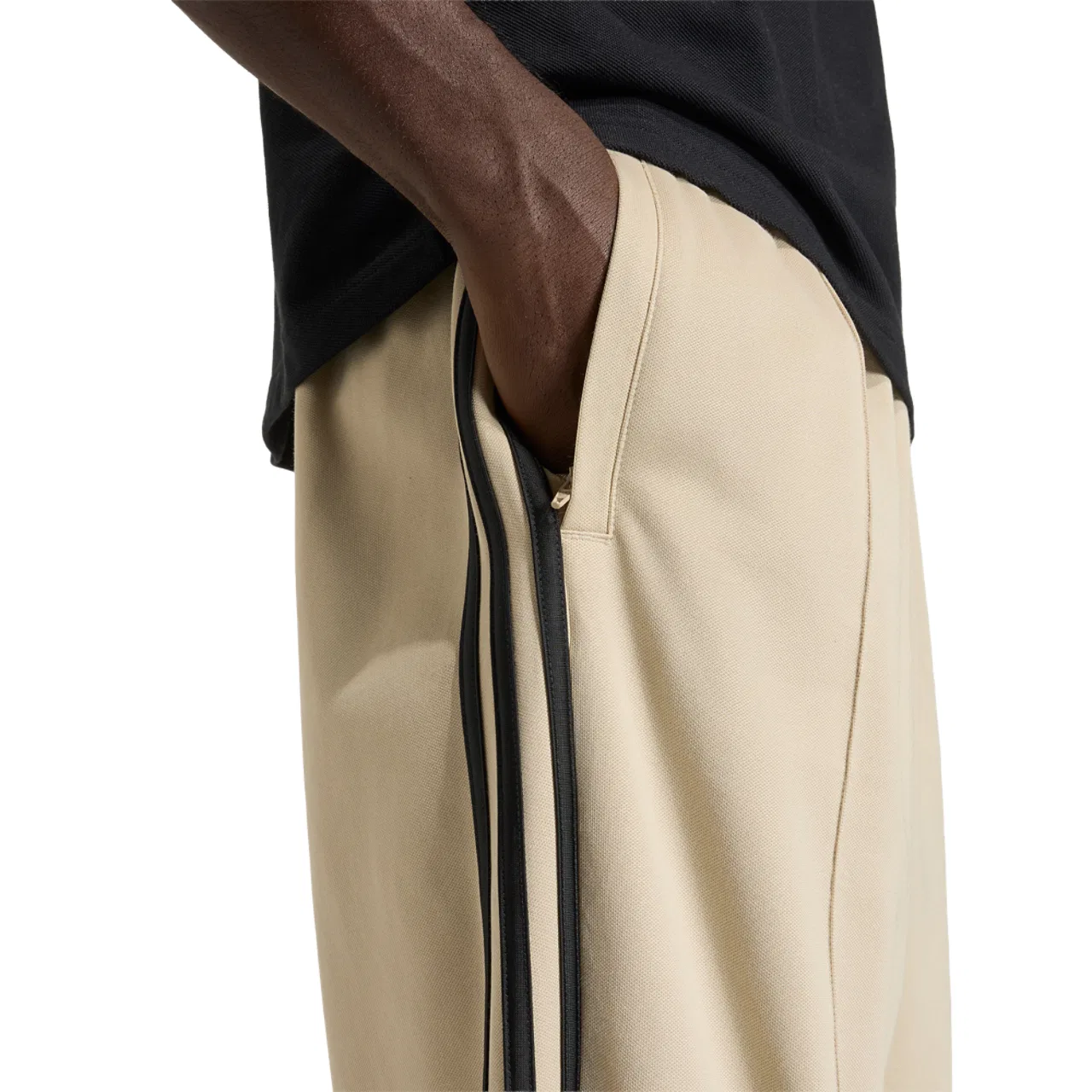 Мужские брюки Baggy Track Adidas, цвет Stone Khaki — фото 4