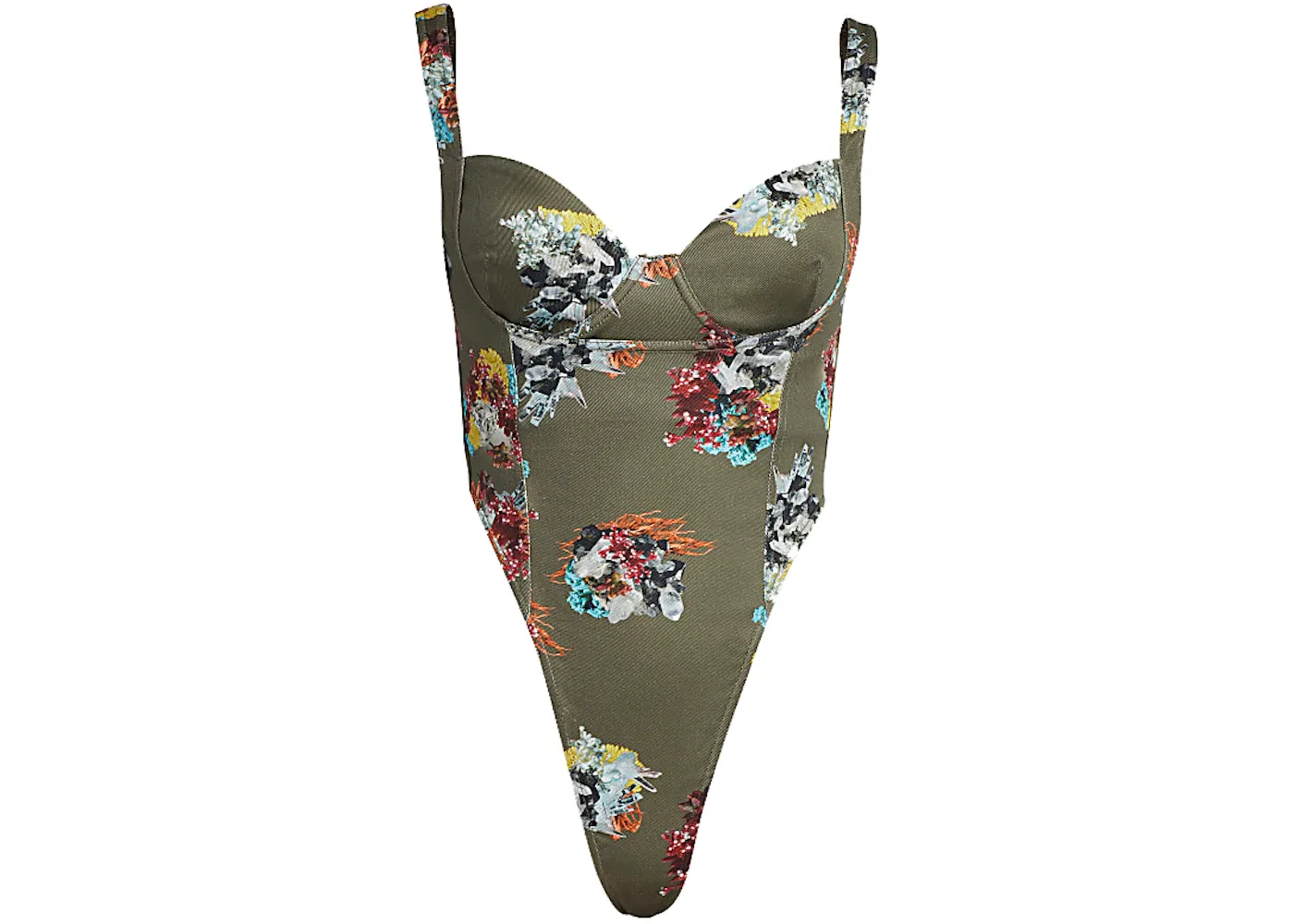 Женский боди с принтом Bodysuit Adidas, Crystal AOP/Medium Dark Khaki
