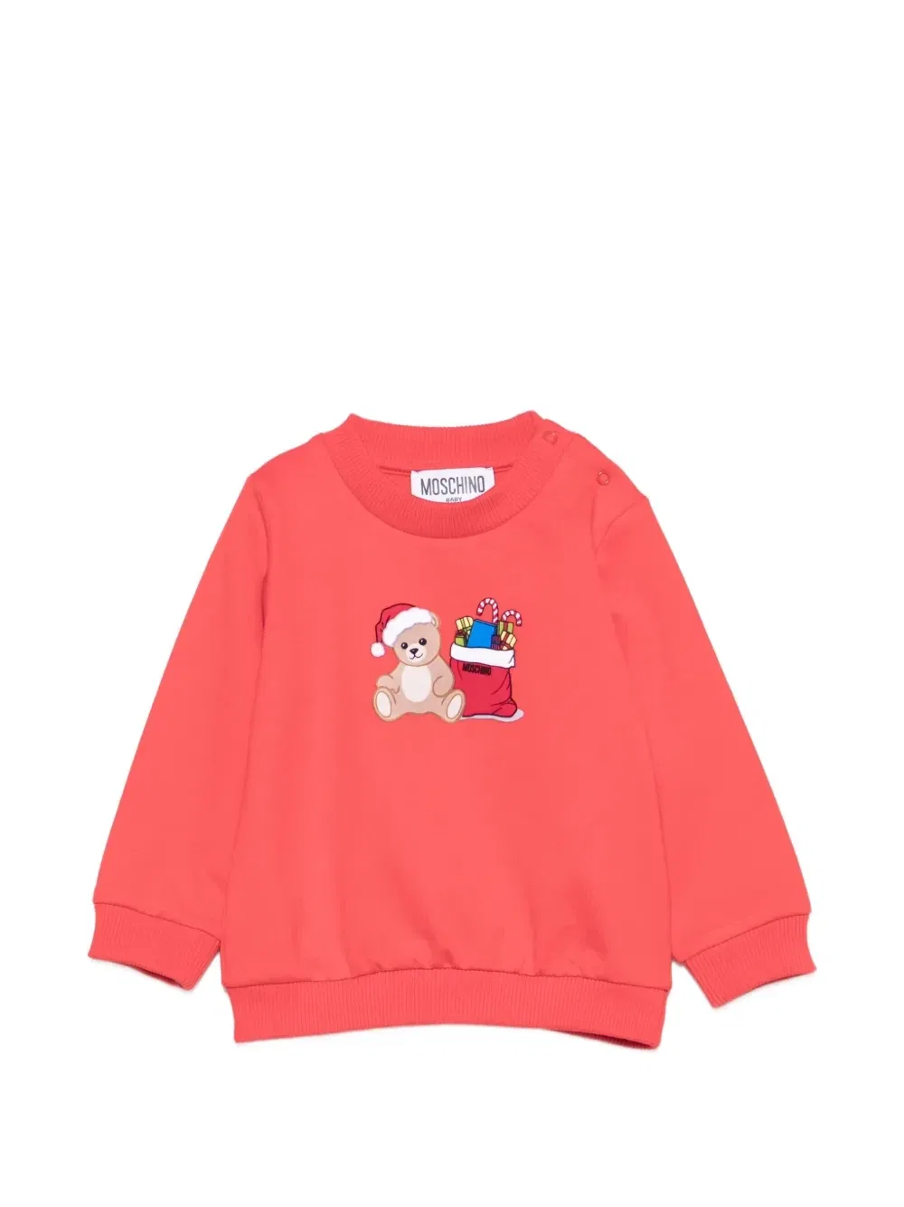 Свитшот с принтом «Тедди» Moschino Kids, красный