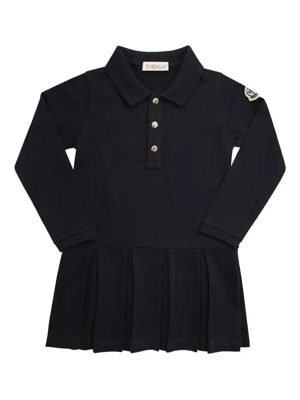 Платье поло со складками Moncler Enfant, синий